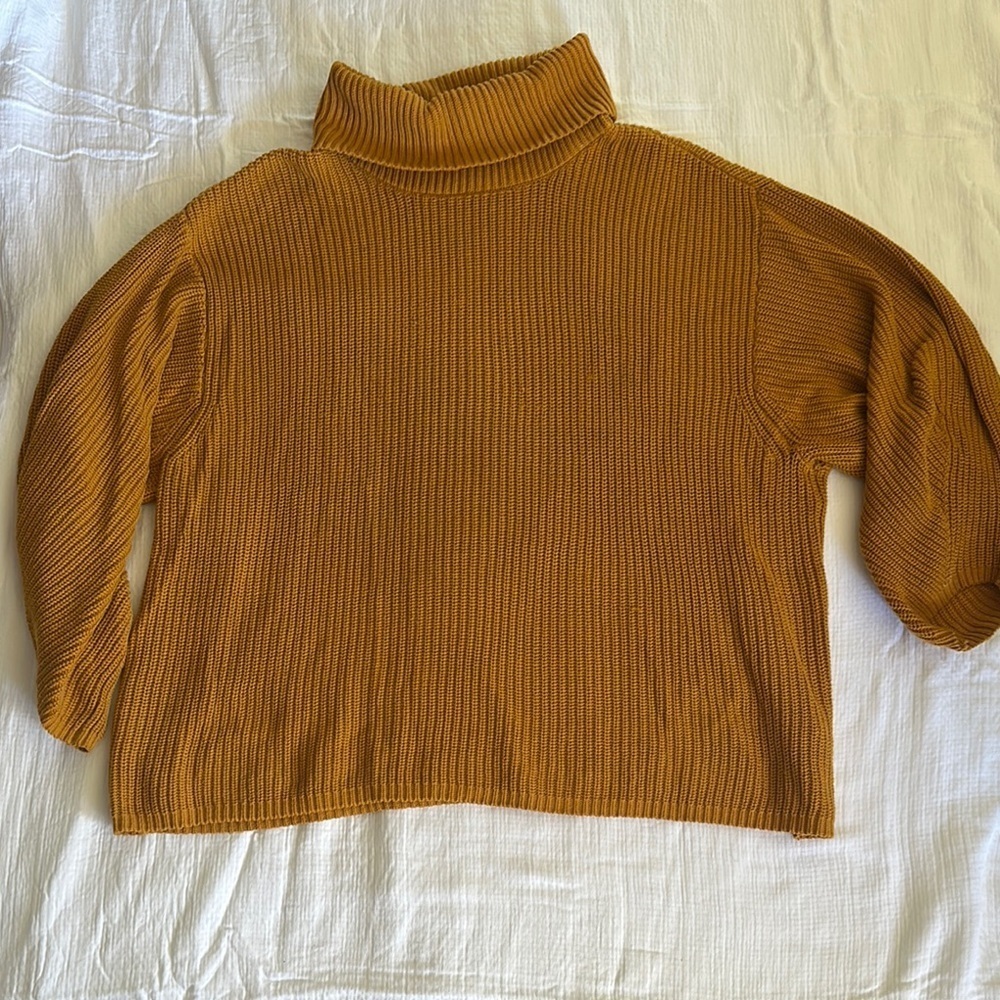 Vince Camuto Mustard Turtleneck Sweater, XXL - Picture 3 of 3